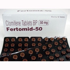 Fertomid 50mg 100錠 クロミッドのジェネリック　睾丸の機能回復