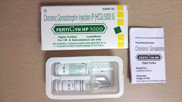 HCG (性腺刺激ホルモン) Fertigyn 5000IU× 3本