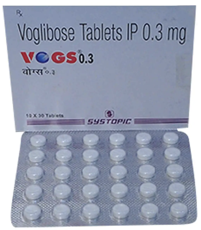 ベイスン錠ジェネリック（Vogs）0.3 mg 90錠 成分ボグリボース